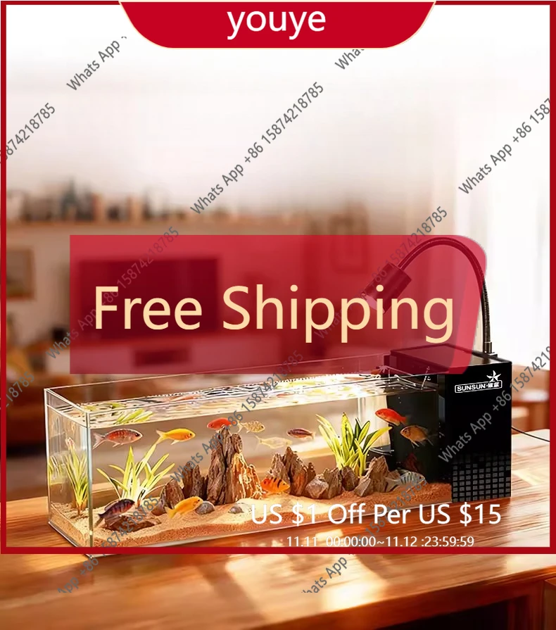 

H Stream Tank South American Fish Tank Ultra-white Glass Side Filter Small Living Room Ecological Landscaping Integrated 2026 Ne