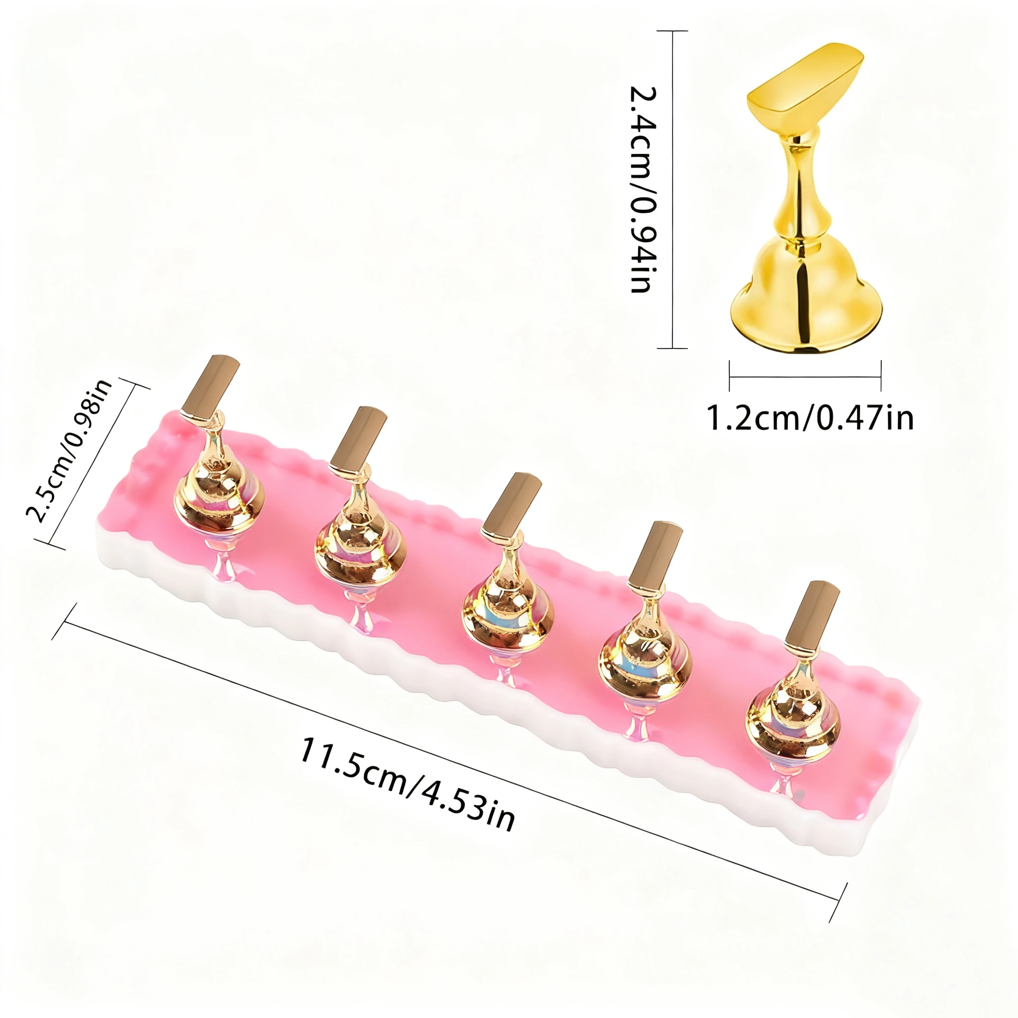 1/2 pièces Aurora fantaisie support à ongles acrylique Nail Art présentoir magnétique ongles conseils support de pratique pour peinture à la main ongles support