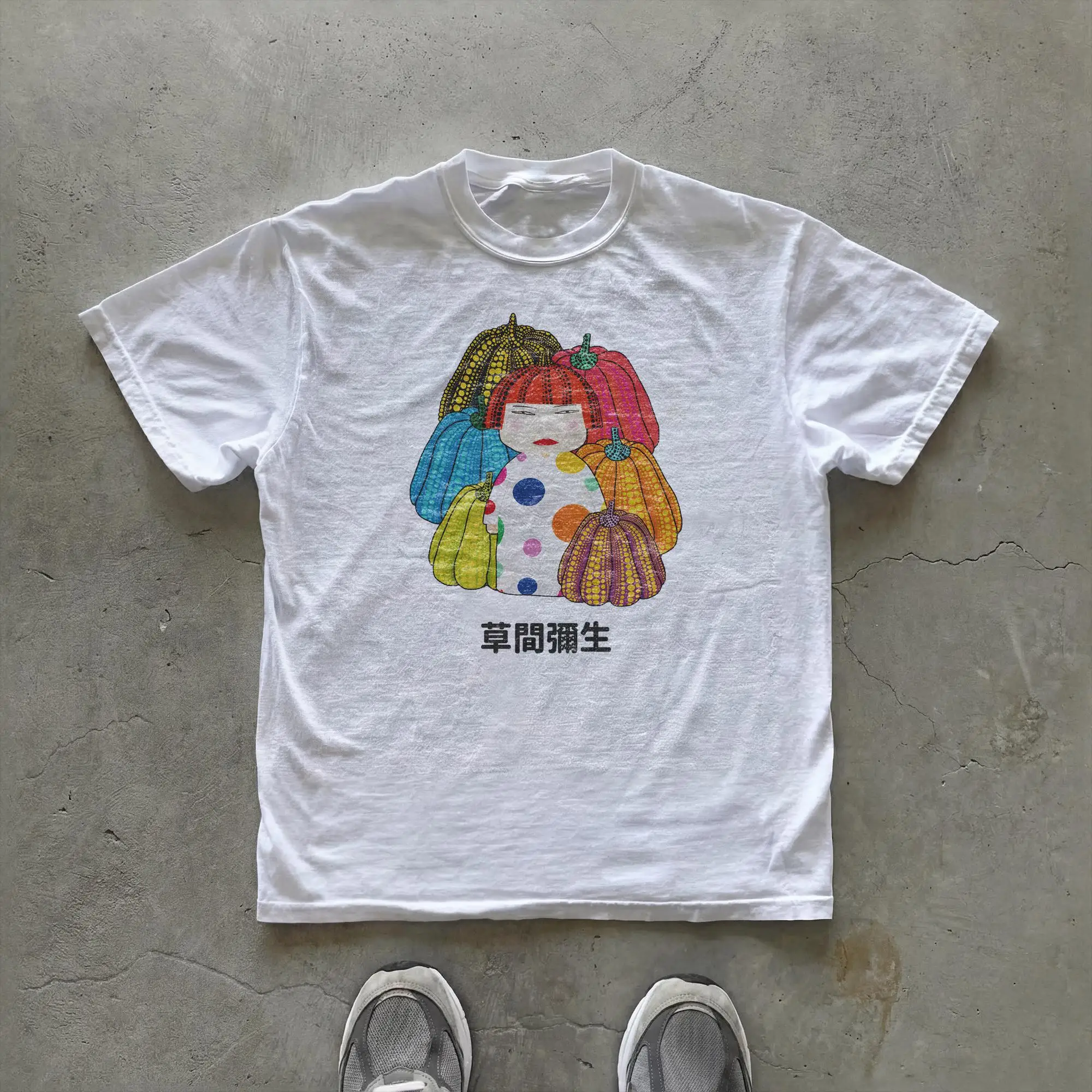 Yayoi Kusama T-shirt Japanese Artist Pop Art Polka Dot Pumpkin Infinity Mirrors Crewneck Casual Streetwear Y2k Tees