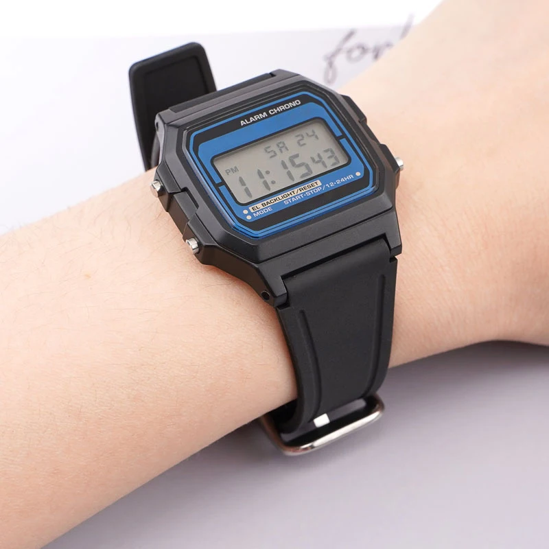 حزام السيليكون ل كاسيو AE-1300 A-158/168 F-84/94 حزام الساعات 18 مللي متر لينة مقاوم للماء الرجال سوار ساعة اكسسوارات معصمه #3