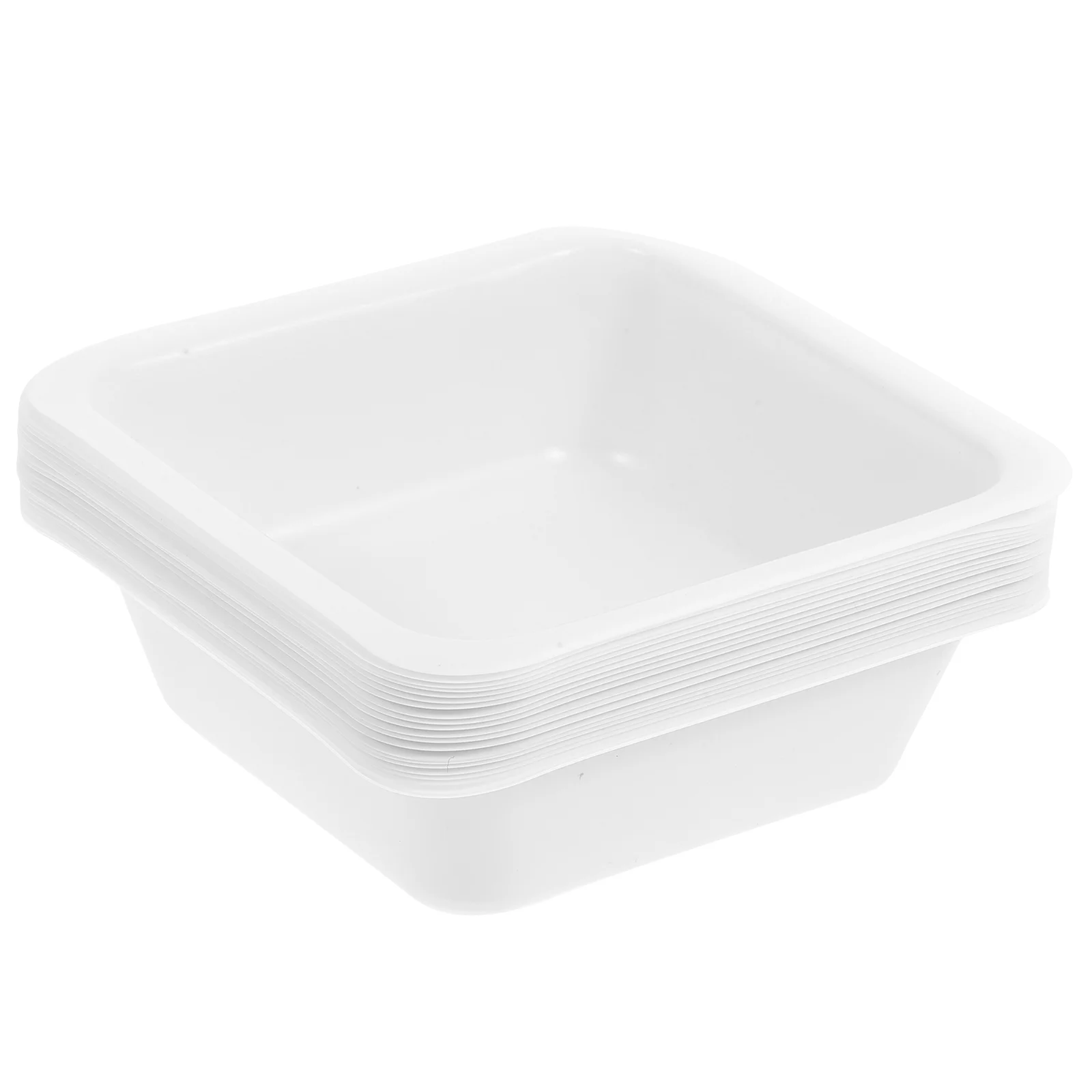 20 Pcs Tray Multifunction Weighing Boat Serving Trays Food Containers 8X8CM Plastic Anti-Static