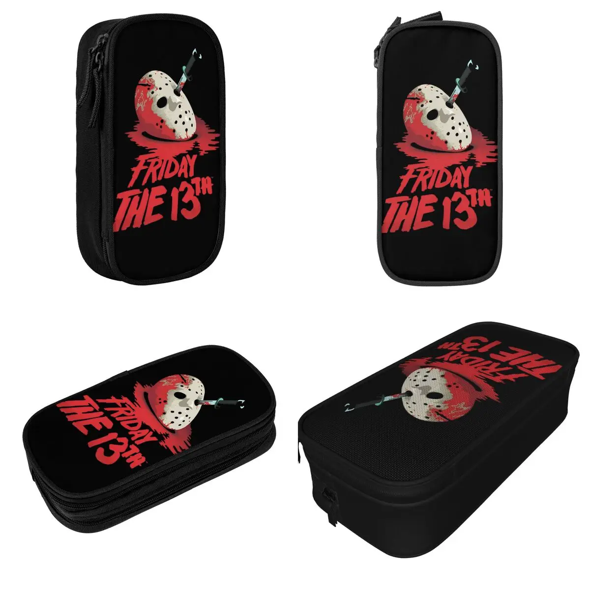 New Jason Voorhees Friday 13th Horror Movie Pencil Cases Pencil Box Pen Holder Kids Large Storage Bag School Supplies Stationery