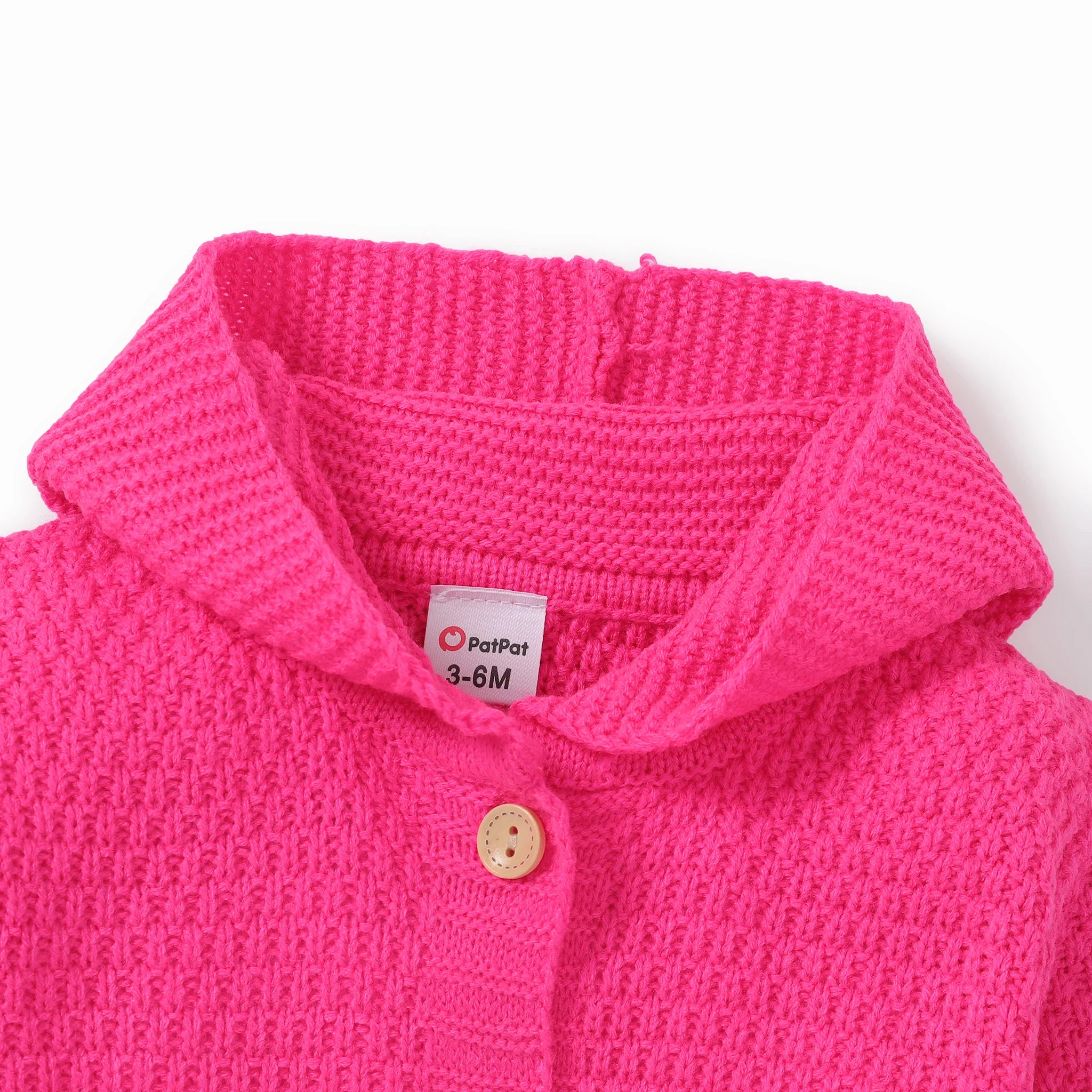 PatPat Baby Boy/Girl Button Design Sweater Jacket Soft and Comfortable  Perfect for Outings and Daily Wear Basic Style