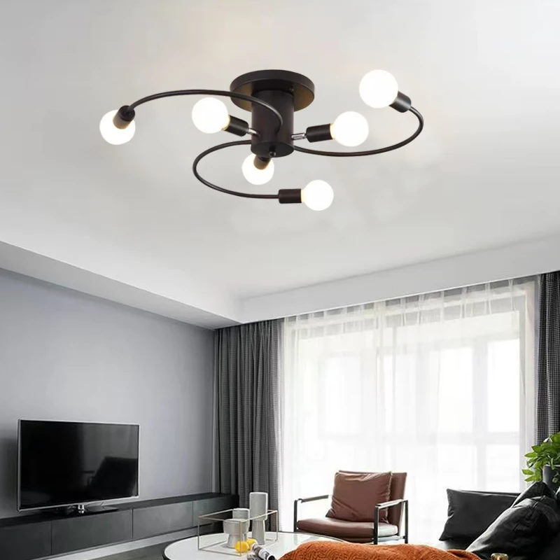 Minimalist Black/White/Gold Pendant Nordic Metal Pendant Living Room Bedroom Kitchen Bar Pendant