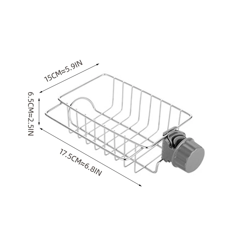 Kitchen Stainless Steel Sink Drain Rack Sponge Storage Basket Faucet Holder Soap Drainer Towel Rack Shelf Organizer Accessories