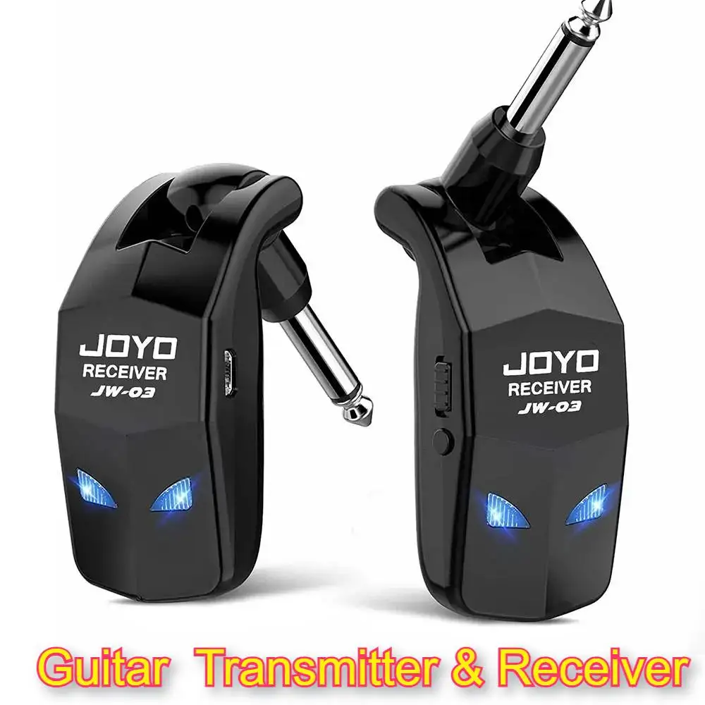 JOYO JW-03 sistema inalámbrico de Audio de guitarra recargable Kit receptor transmisor de guitarra para dispositivo de bajo de guitarra eléctrica acústica