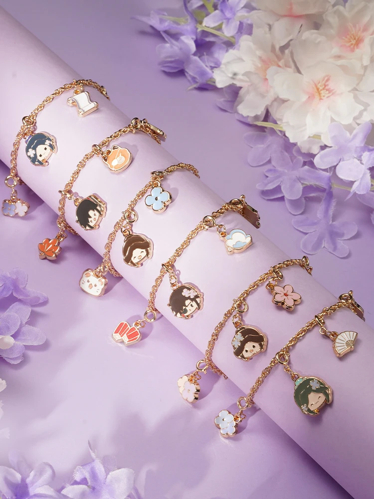 Anime Heaven Official's Blessing Xie Lian Hua Cheng Cosplay Cartoon Splendid Flowers Series Bracelet Hand Chain Xmas Gift