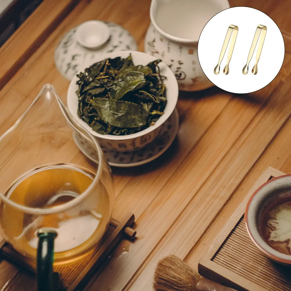 

2Pcs Stainless Steel Sugar Cube Clip Mini Food Tong for Ice Sugar Cheese Fruit Buffet Bar Kitchen Supplies Food Tong