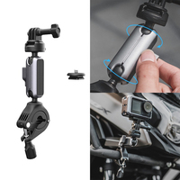 Adjustable Motorcycle Accessories Handlebar Holder Bicycle Mount Bike Bracket for insta360 Sports Camera/Smart Phone Accessories