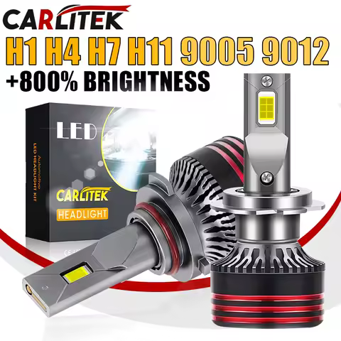 Carlitek HB3 HB4 9005 9006 H1 H7 H4 H11 H3 Canbus Bulb Led Lamp CSP 5570 High Power Car Headlight Fog Light 6000K M8Pro 12V 24V