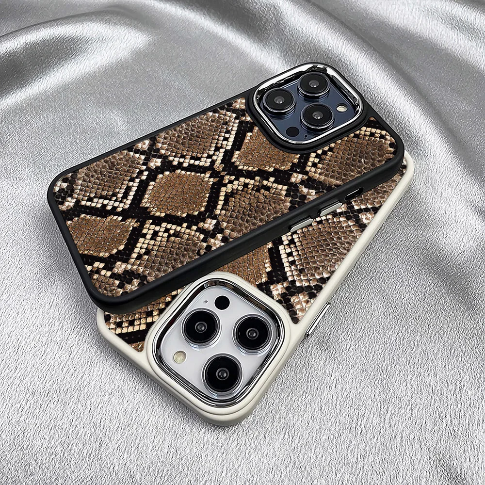 

New design pattern metal frame black and white phone case, suitable for iPhone 16,16Pro,16Pro Max, Plus to11,12,13,14,15series