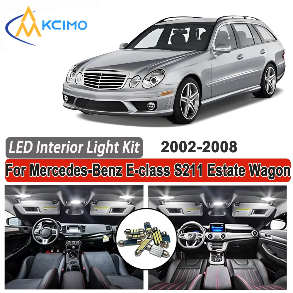 

Kcimo For Mercedes-Benz E-class S211 Estate Wagon (2002-2008) Premium Bright LED Interior Dome Map Trunk Light Kit Car Led Lamps