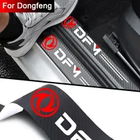 Car accessories Door Sill Protector Stickers PU Leather Carbon Fiber For Dongfeng DFM AX7 H30 S30 DFSK SX5 SX6 AX4 P11 Stickers