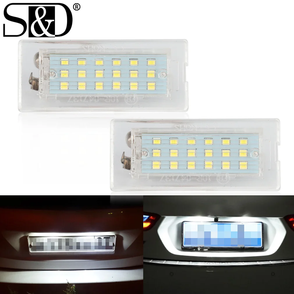 

2Pcs Canbus LED Number License Plate Light Error Free Bulb For BMW E83 X3 2003-2010 E53 X5 1999-2006 Auto Lamp 6500K White 12V