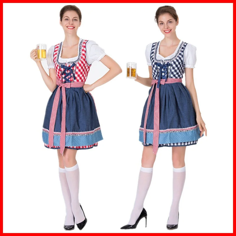 Princ Gonna Costume loween Cameriera Outfit Bar Beer orm Fem Waitr Performance Abbigliamento Donna Faionable Qing Dy...