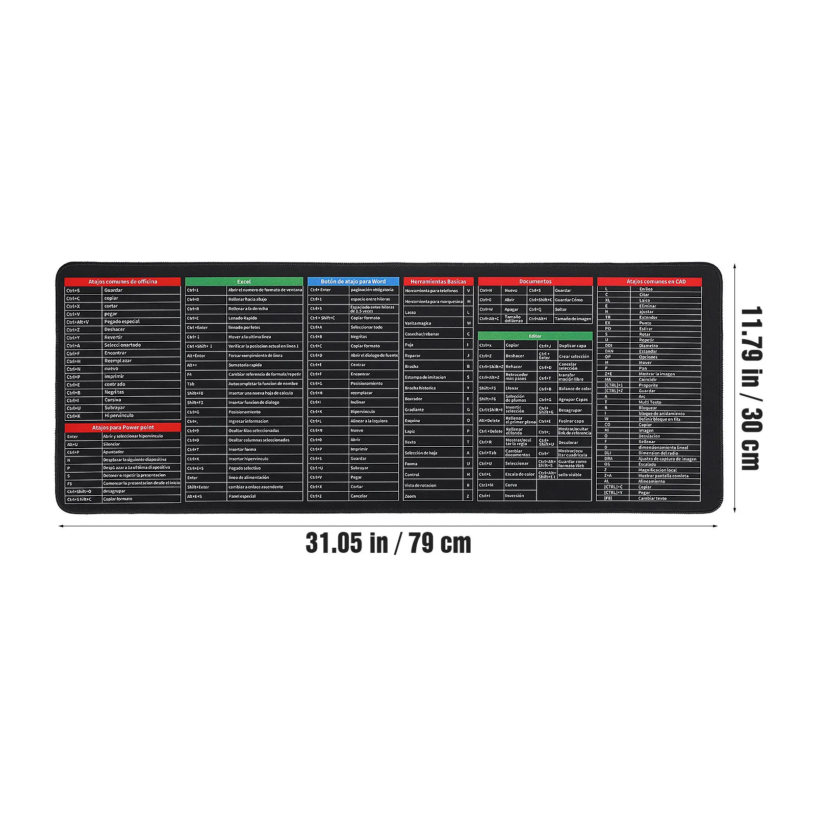 Keyboard Mouse Pad 300x800x3mm Non Slip Large Desk Mat Office Gaming Excel Computer Mouse Pad