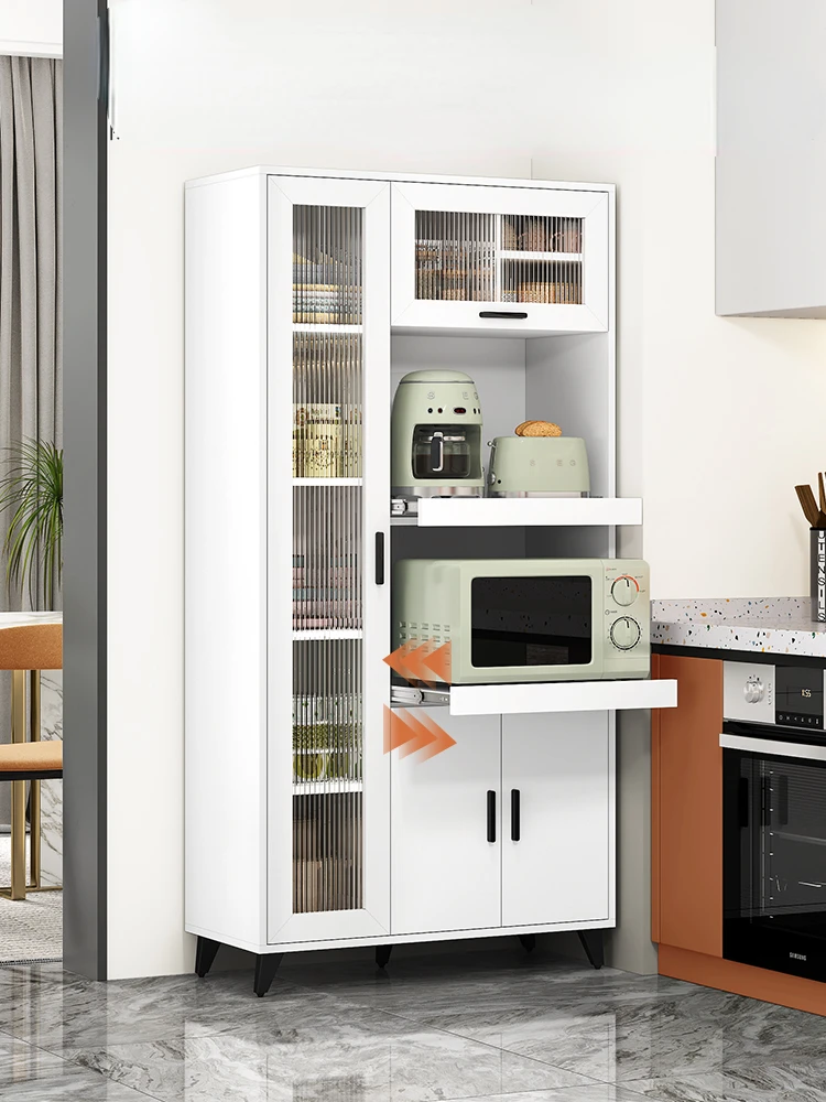 High Cabinet Cupboard Home Kitchen Small Apartment Microwave Oven Cabinet Tea Cabinet