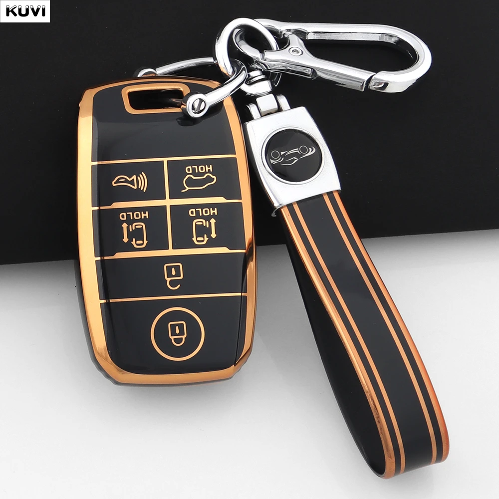 6-Tasten-TPU-Autoschlüsselhülle für Kia New Sedona Grand Carnival Snugly Sorento L580 Kia Doule Carnival Zubehör