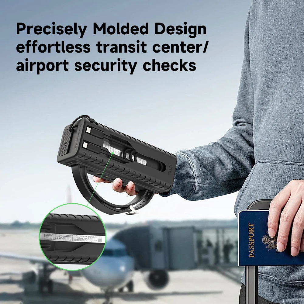 Silicone Cases for CUKTECH 20 Power Bank 140W 25,000mAh Portable Laptop Charger Cover Bags with Strap