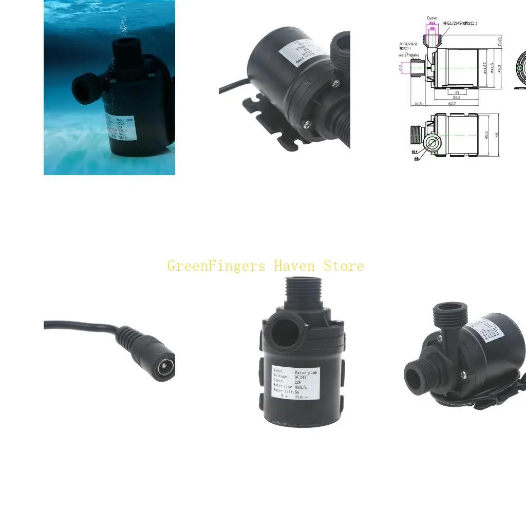 

F68D 24 В микро бесщеточный двигатель водяной насос подъемник 5 м 800 л/ч погружной водяной насос для солнечного фонтана, с