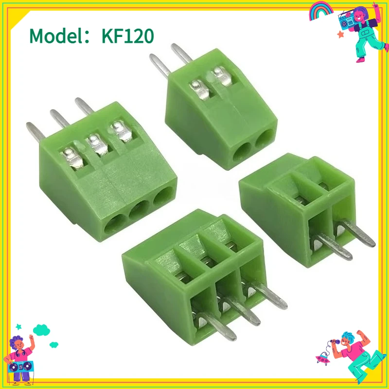 

5/10Pcs Mini KF120 2.54mm 2Pin 3Pin PCB Screw Terminal Block Wire Connector KF120 2.54mm Pitch 2PIN 3P Straight Plug in Adapter