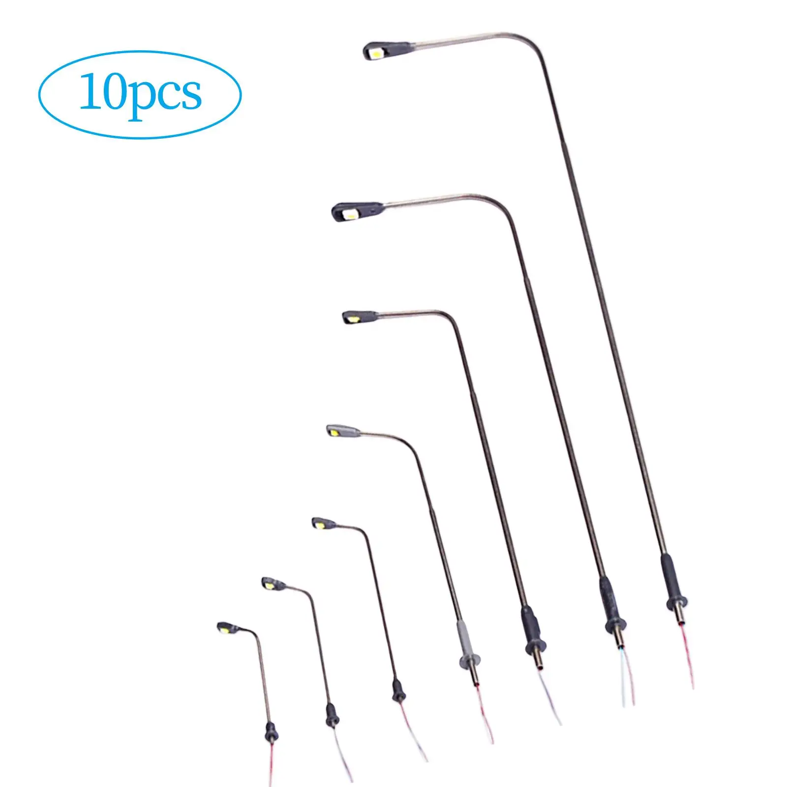 10Pcs Model Railway Lamp Post HO Scale LED 20MA Current Sand Table Scene