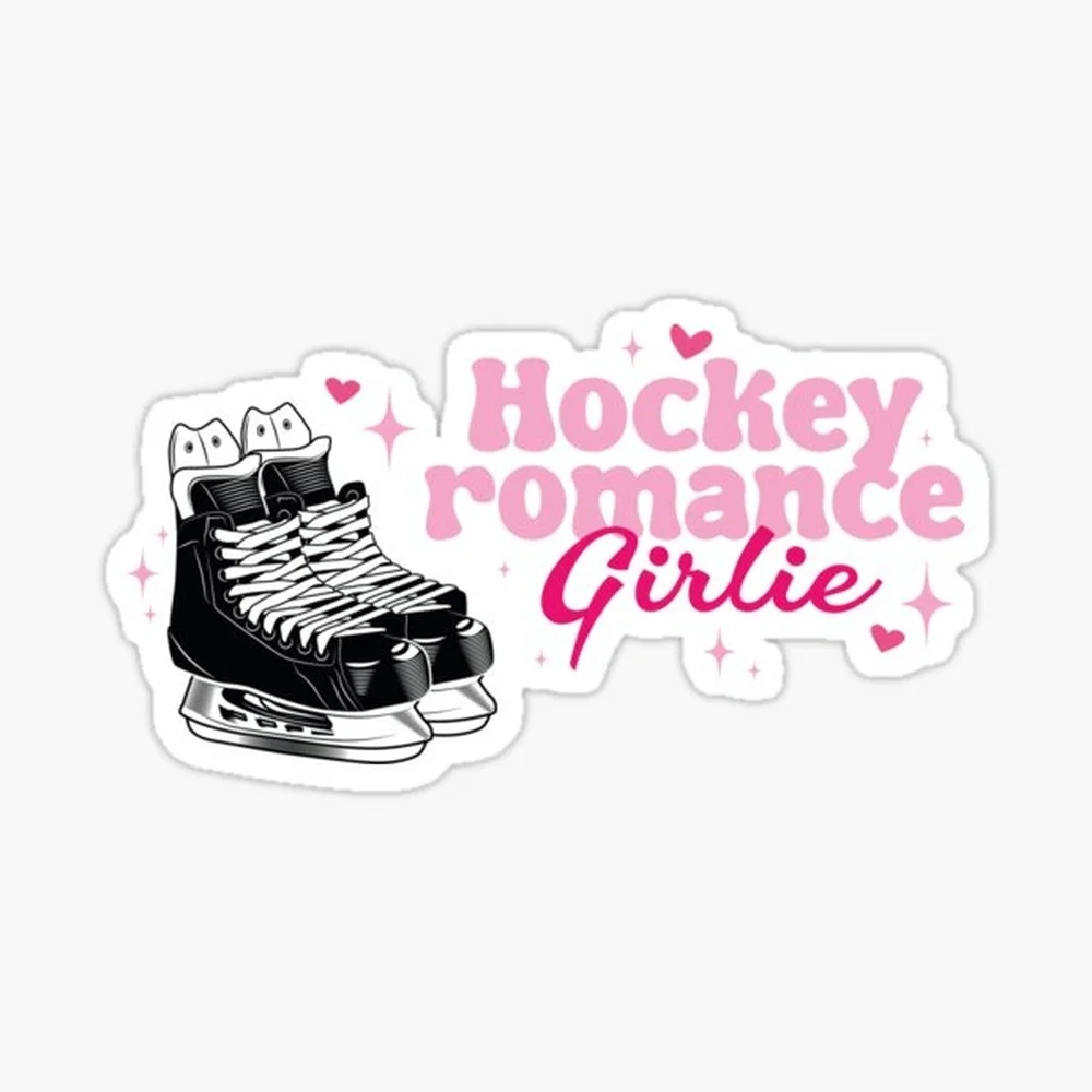 Hockey romance girlie Sticker for Laptop Decor Bedroom Car Cute Cartoon Art Fashionable Public Suitcase