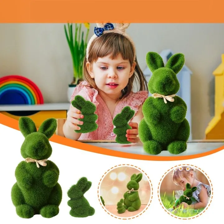 Green Grass Bunny Easter Kids Gifts Table Decorations Creative Garden Decorations Easter Decorations For Kids Party 2024