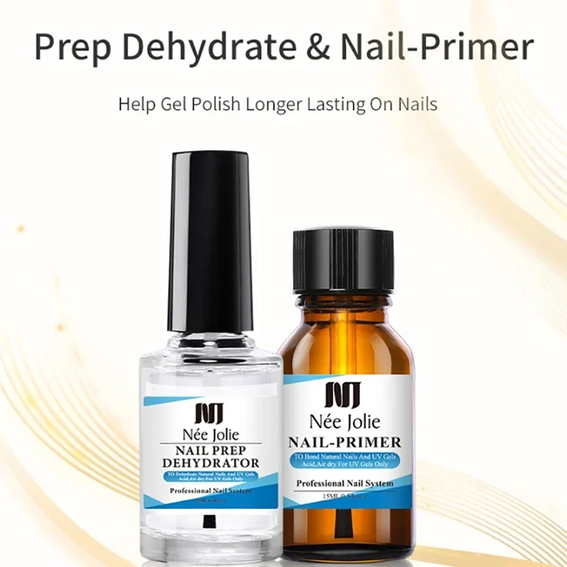 15ml Nail Primer Nail Prep Dehydrate Base Top Coat Gel Nail Polish No Need Of UV LED Lamp Nail Art Varnish Manicure