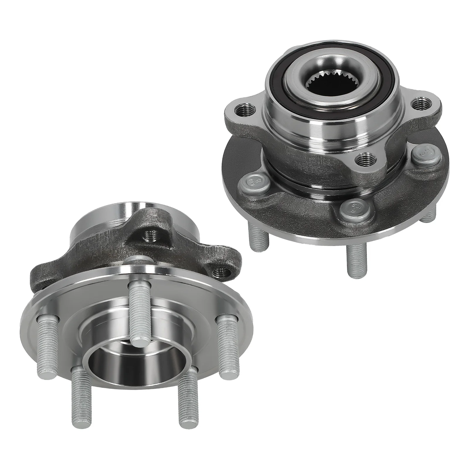 2 PCS Front/Rear Wheel Bearing and Hub Assembly with ABS & 5-Lug For Ford Fusion 2013-2020, for Lincoln MKZ 2013-2016