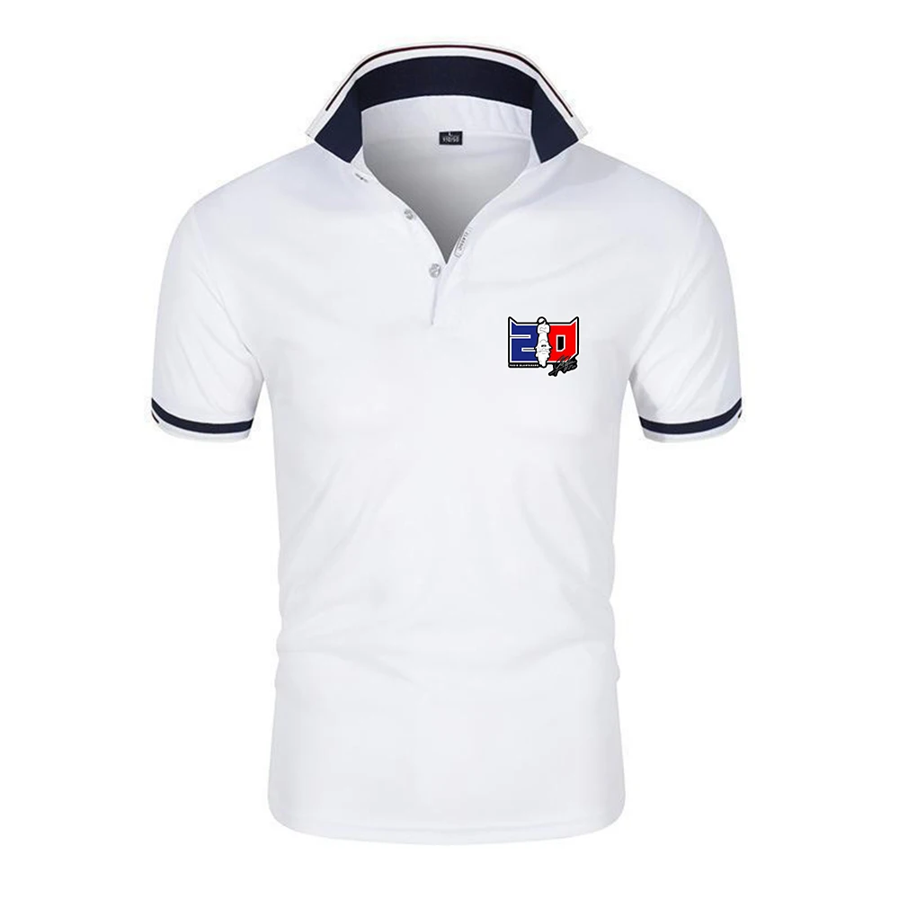2026 Summer Men's Fabio Quartararo 20 Motorcycle Racing Logo Print Premium Antibacterial Best Seller Eye-catching Polo Shirt