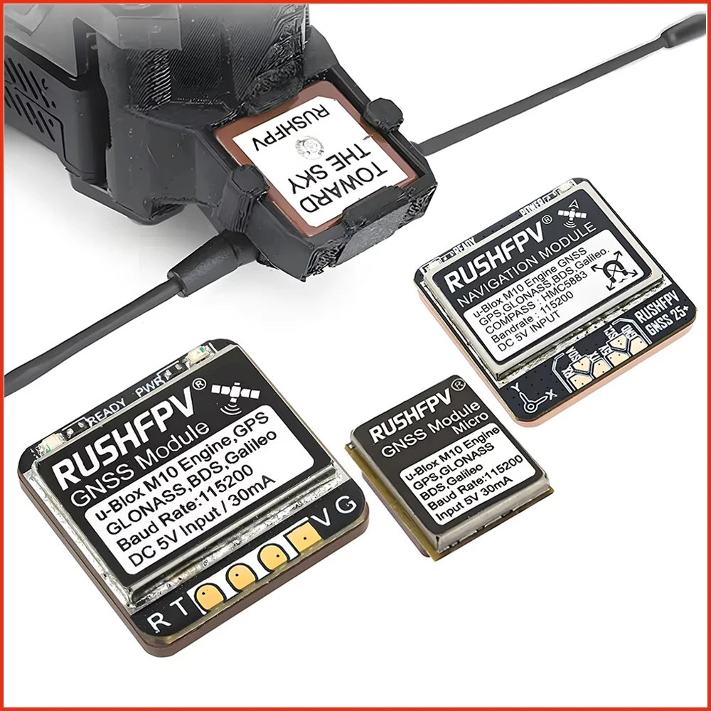 

Новинка 2026: Rushfpv Rush FPV GNSS MINI/GNSS Micro/GNSS Pro uBlox M10 GPS для радиоуправляемых FPV дронов, запчасти для DIY-сборки