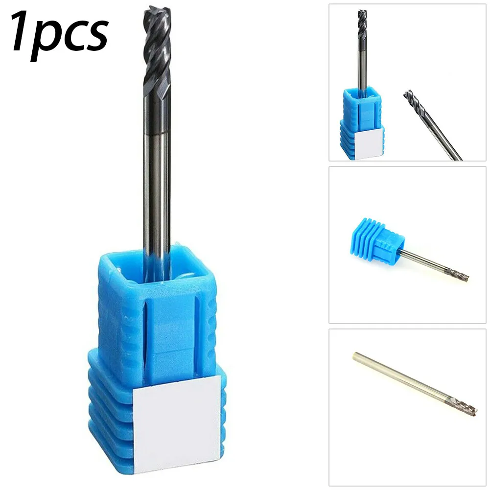 CNC Drill Bit Tool End Mill 1 Pcs 3mm 4 Flutes Cemented Carbide Replacement Straight Shank Tungsten Steel Carbide