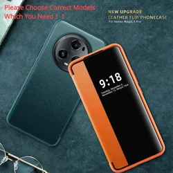 Honor Magic 7 5 Pro 6 Luxury Skin Window View Leather Case PU Classic Flip Cover For HUAWEI Honor Magic 6 Pro 5 4 7 Book Bags