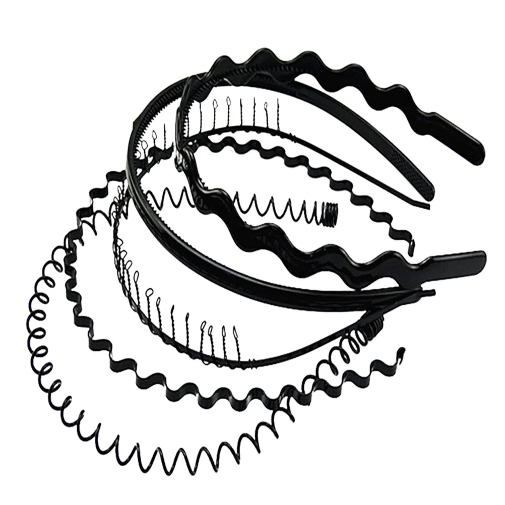 

5 pcs Adjustable Women Headband Cute Hair Hoop for Wavy Black Hair Accessories Simple Design Elegant Dress Up Gift Understanding