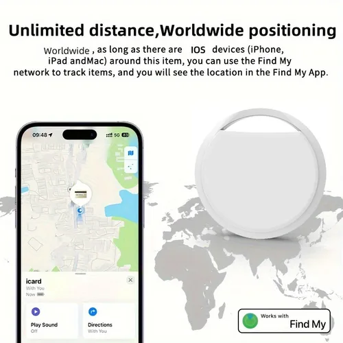 Imagen 2 del producto Rastreador GPS Bluetooth para IPhone y Android, funciona con Google Key Find, billetera para equipaje, mascotas, encontrar mi dispositivo, etiqueta inteligente Compatible