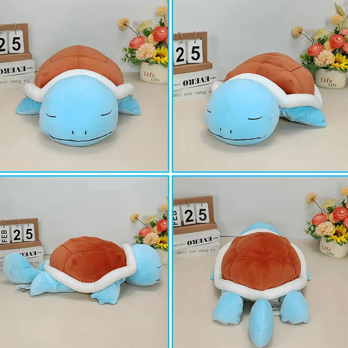 7 Styles Sleeping Pokemon Series Stuffed Doll Charizard Squirtle Bulbasaur Psyduck Dragonite Slowpoke Mew Cartoon Anime Toy Gift