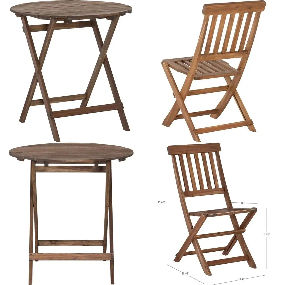 

Винтажный комплект для бистро из трех предметов с отделкой Catalán Acorn