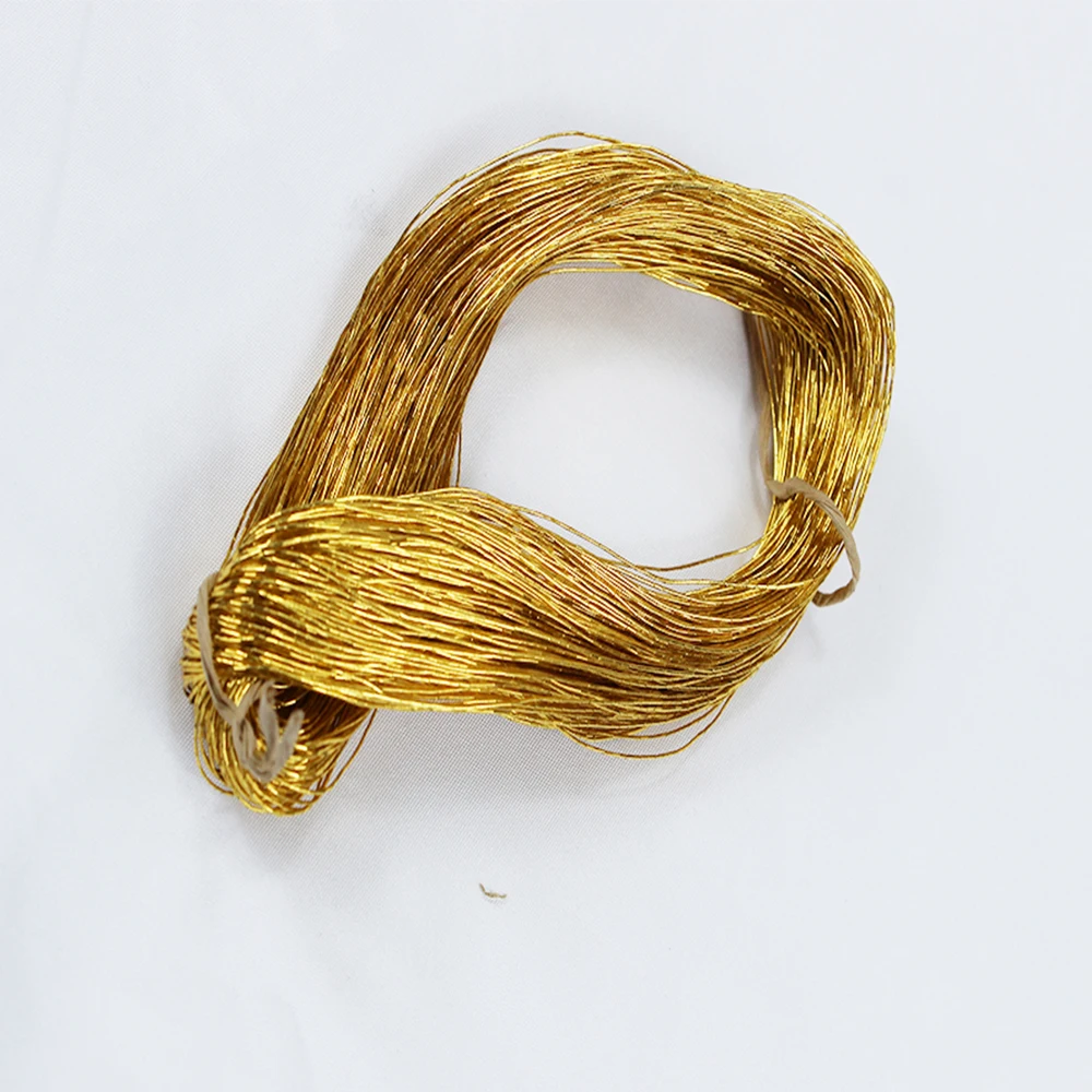 1 Stück 70 Meter Goldstickgarn, Glänzendes Rundes Seidenmaterial für Handgemachtes DIY Nähen, Stricken und Sticken – Detail 7