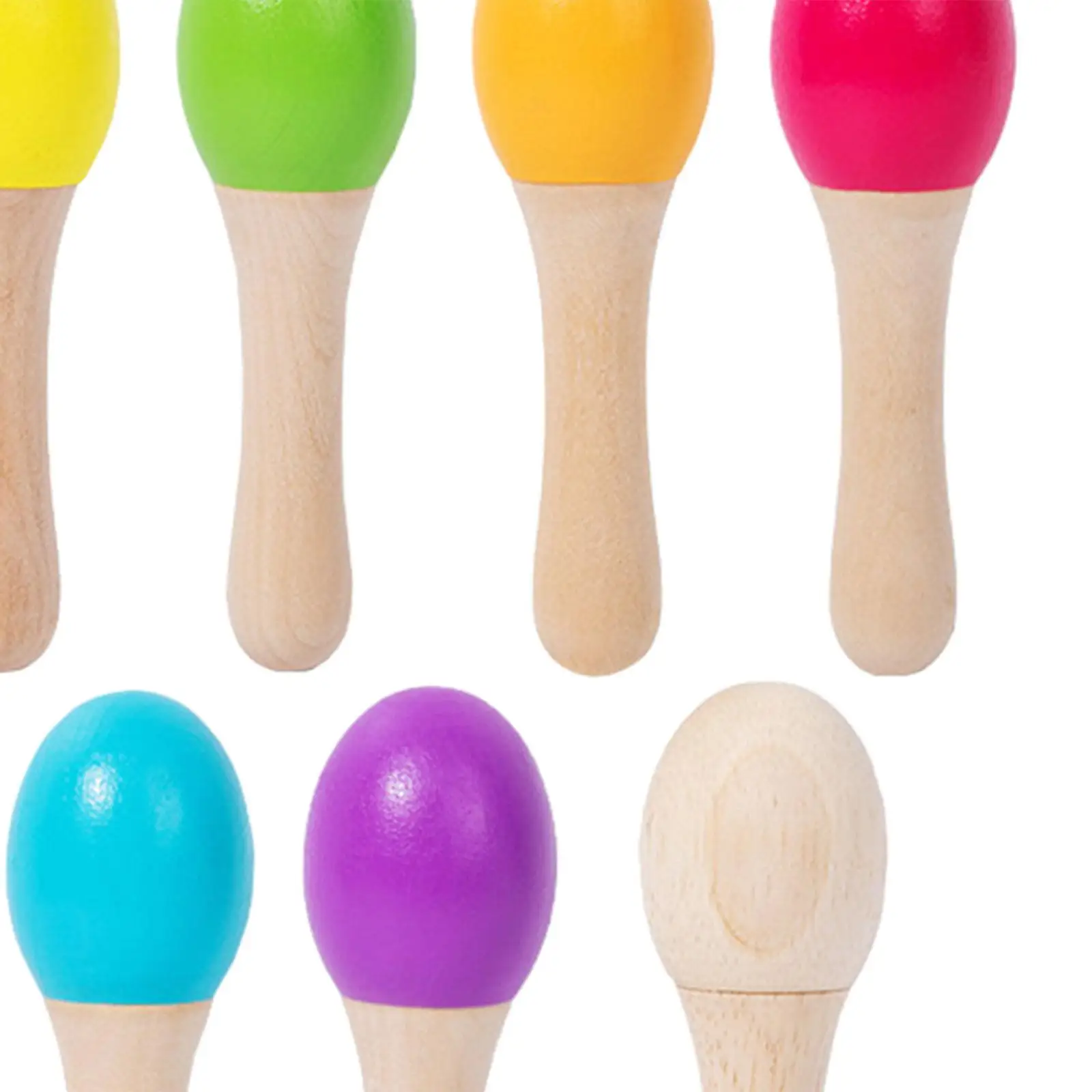DIY Kids Wooden Maracas Early Education Hand Percussion Sand Hammer Mini Craft Decor Musical Toy for Birthday Gift