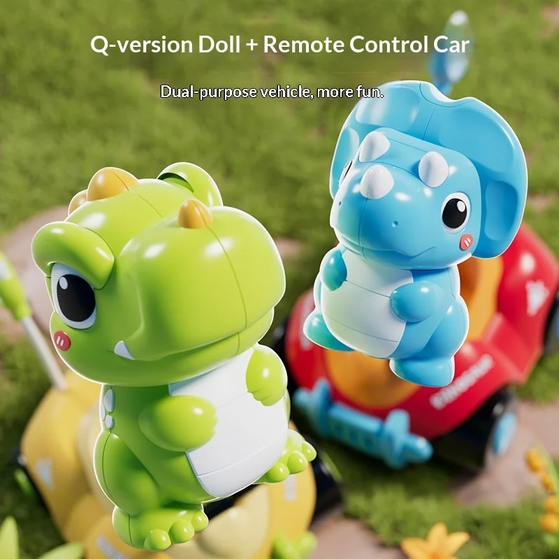 Hot Selling Dinosaur Remote Controlled Car Electric Children Luminous Toy Car Little Boy Competitive Racing Car RC High Speed