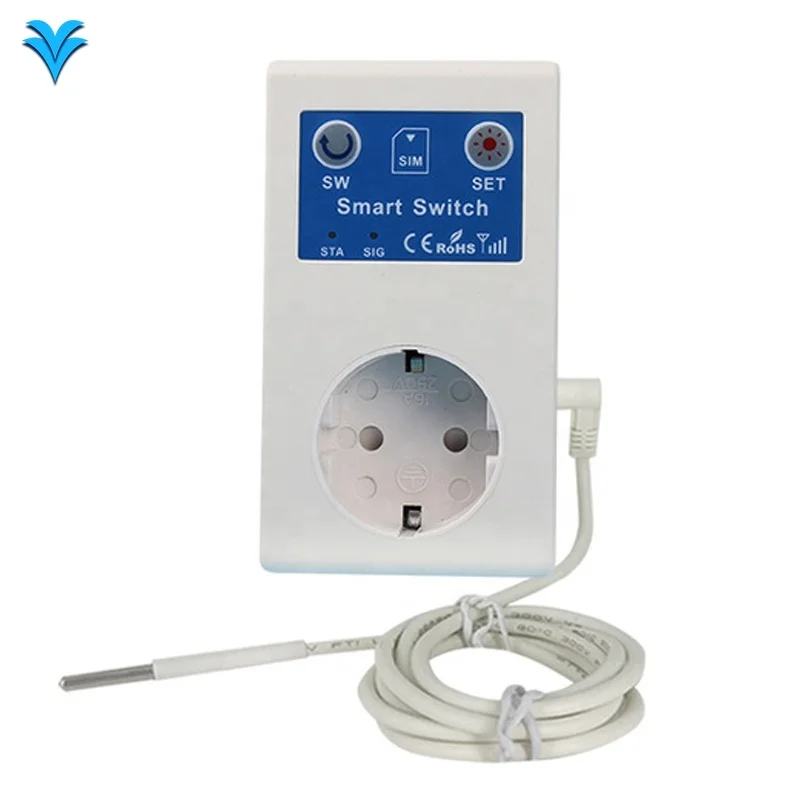 スマートリモコン EU 電源コンセント リレースイッチ ホームゲートオープナー SMS コール 温度センサー コントローラー 16A GSM 電源ソケット