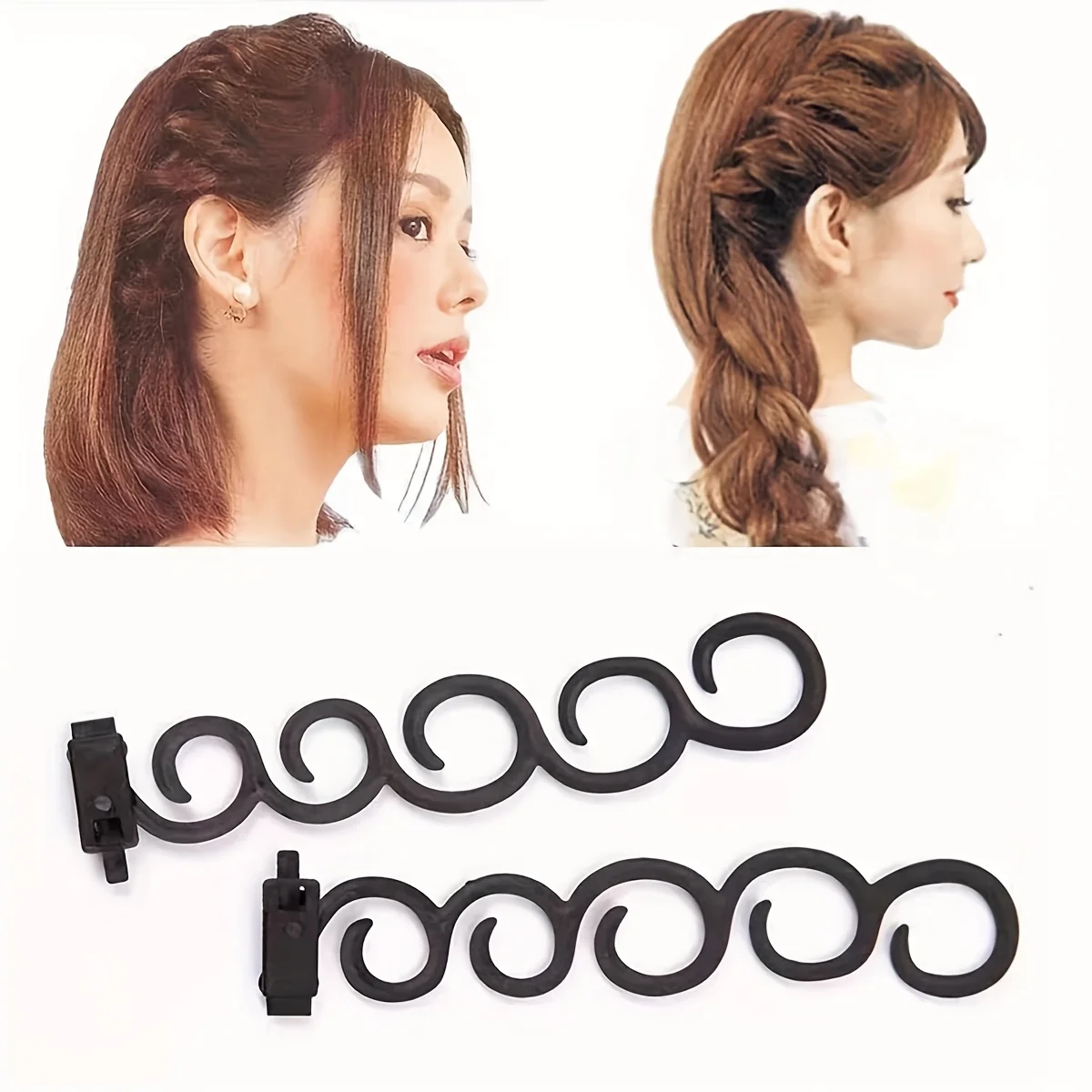 Girls Side Braid Hair Clips Wavy Twist Tool Hairpin Women Hair Device Diy Headwear Head Bands For Women Hair Accessories