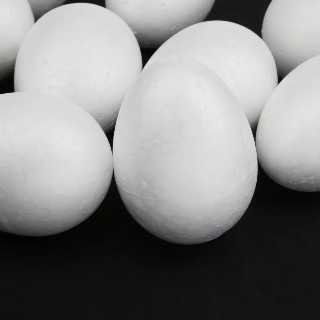 Polystyrene Foam Egg Large Moldable White Craft Spheres Supplies for DIY Crafting and Holiday Decor