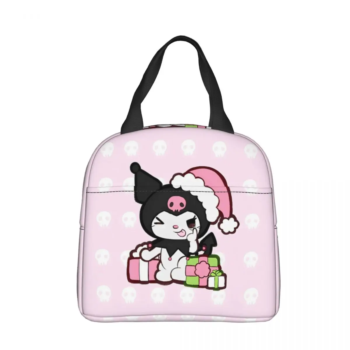 Pink Kuromi Christmas Cutie Insulated Lunch Bag Cooler Bag Reusable Large Tote Lunch Box Girl Boy Office Outdoor