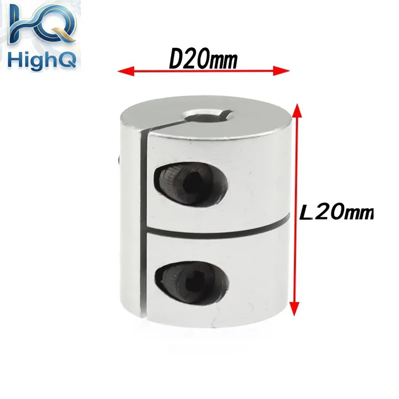 D20L20 Rigid Coupler Lead Screw Clamping Rigid Shaft Coupling Bore 4/5/6/6.35/8/10mm For Step Servo Motor CNC 3D Printer