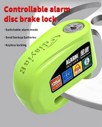 Motorcycle lock anti-theft lock electric vehicle intelligent alarm lock disc brake lock, waterproof brake disc lock, reminder