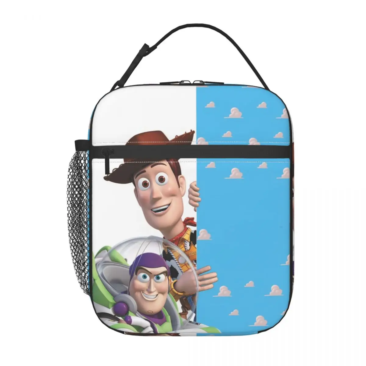 Custom Toy Story Woody And Buzz Lunch Bag Warm Cooler Insulated Lunch Box per lavoro ufficio Picnic Food Tote Bags portatili