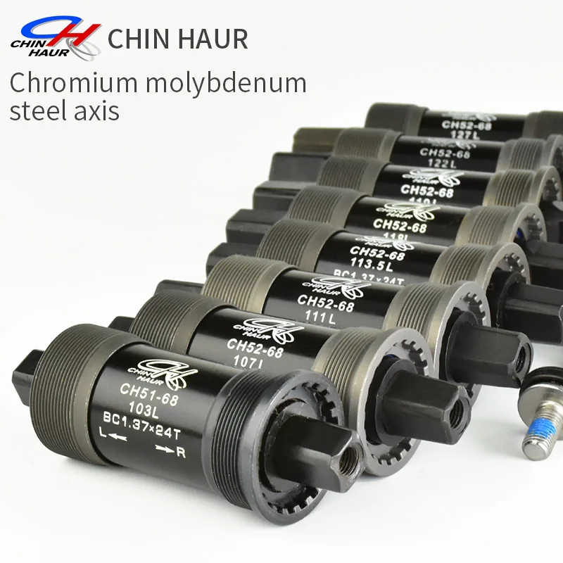 CHIN HAUR Mountain Bicycle Bottom Bracket 68*103 107 111 113.5 116 118 122 127mm BSA 68 English Threaded BB ISO With Tool Set