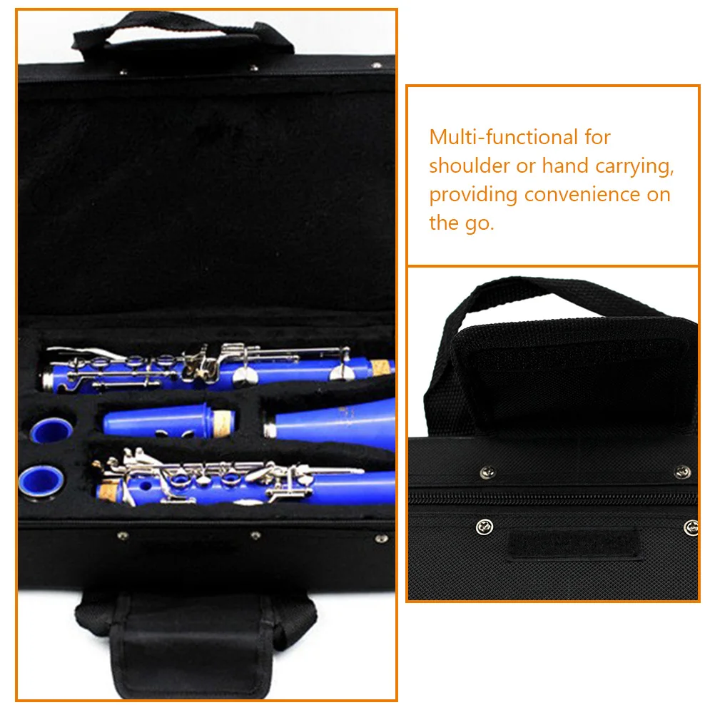 

1pcs Multi-functional Clarinet Bag Oxford Cloth Shoulder Hand Carry Durable Impact Protection Large Capacity Storage Organizer